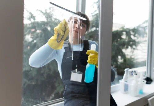 Nettoyage de vitres intérieures et extérieures à la Guérinière